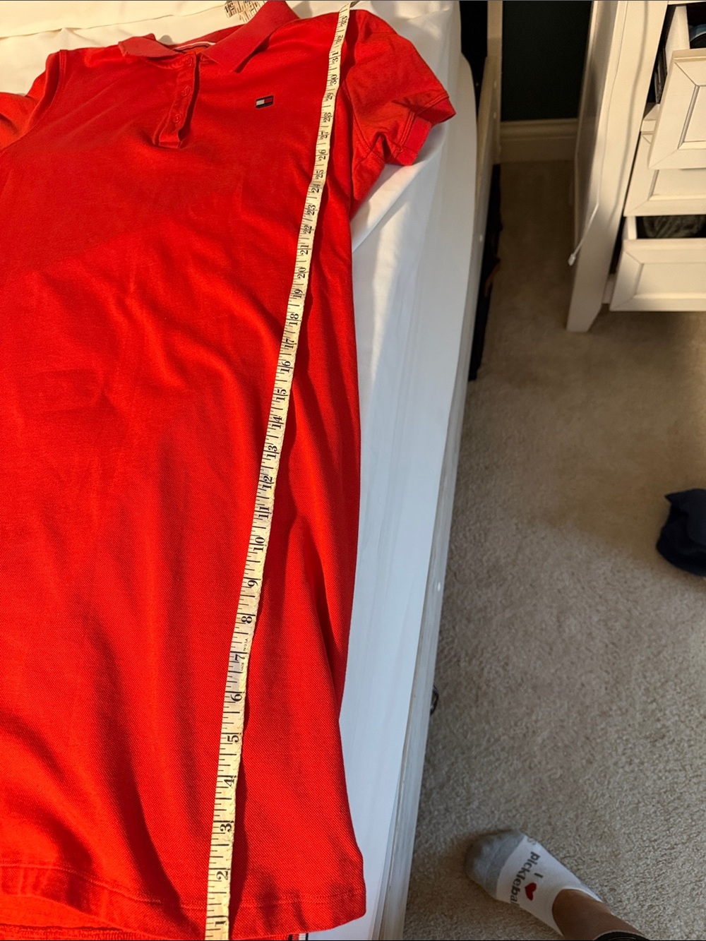 Tommy Hilfiger Bright Red Polo Shirt Dress - Picture 5 of 6